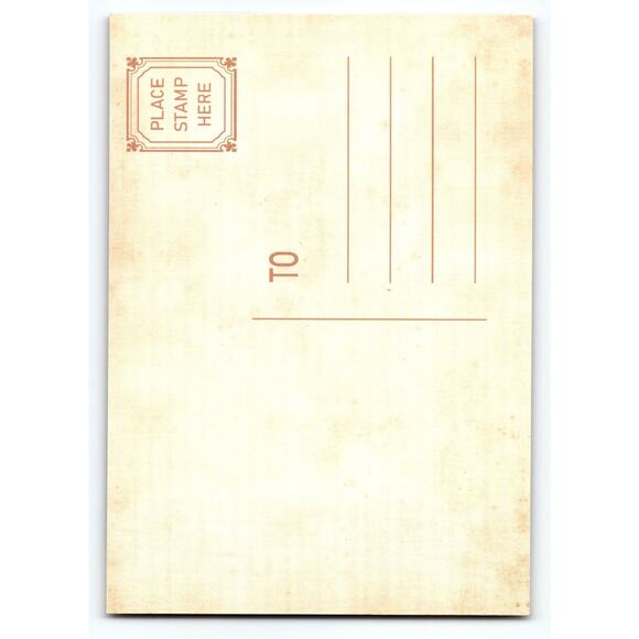 Vintage Halloween Witch with Moonlit Staffs Photochrome Postcard 5.5x4" - Picture 2 of 2